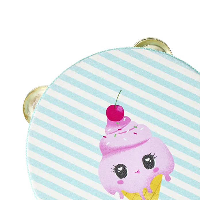 Flying Tiger Copenhagen Dondurma Desenli Çizgili Ahşap Tef