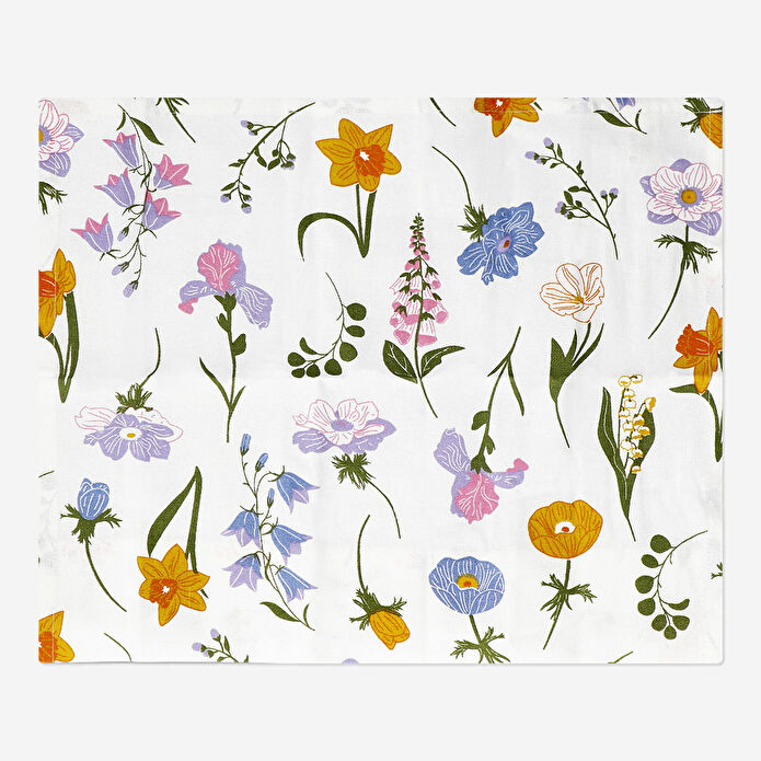 Flying Tiger Copenhagen 2'li Çiçek Desenli Pamuk Peçete 40 cm x 40 cm