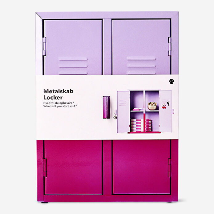 Flying Tiger Copenhagen Çift Kapılı Pembe Dekoratif Kilitli Dolap