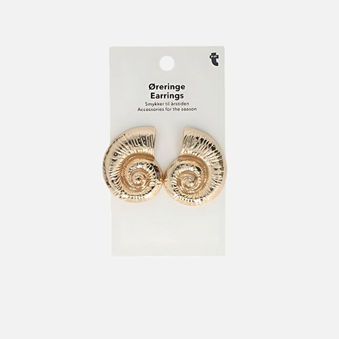 Flying Tiger Copenhagen Gold Deniz Kabuğu Şeklinde Küpe