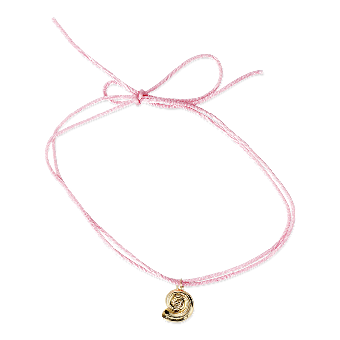 Flying Tiger Copenhagen Gold Deniz Kabuğu Detaylı Pembe Kolye