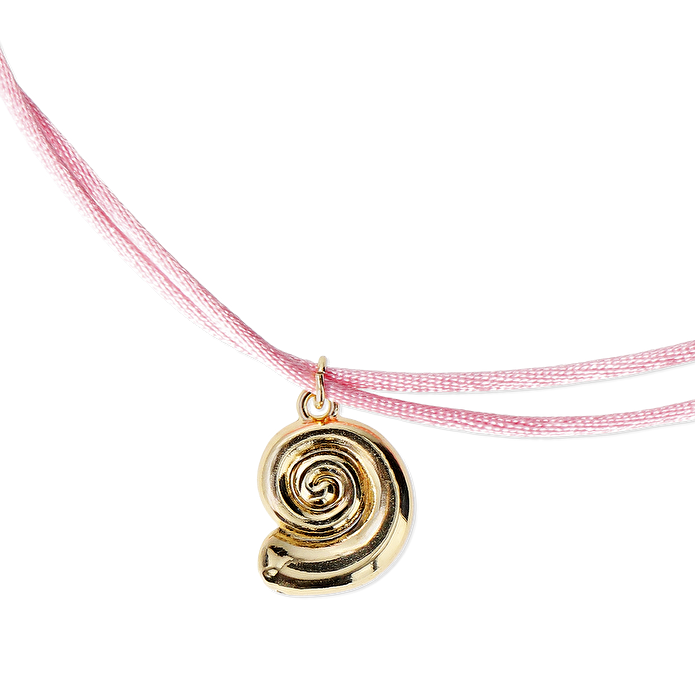 Flying Tiger Copenhagen Gold Deniz Kabuğu Detaylı Pembe Kolye