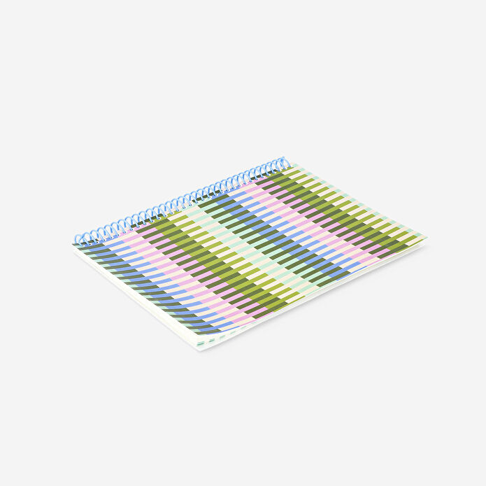 Flying Tiger Copenhagen Yeşil Çizgili Kapaklı Spiralli Defter A4