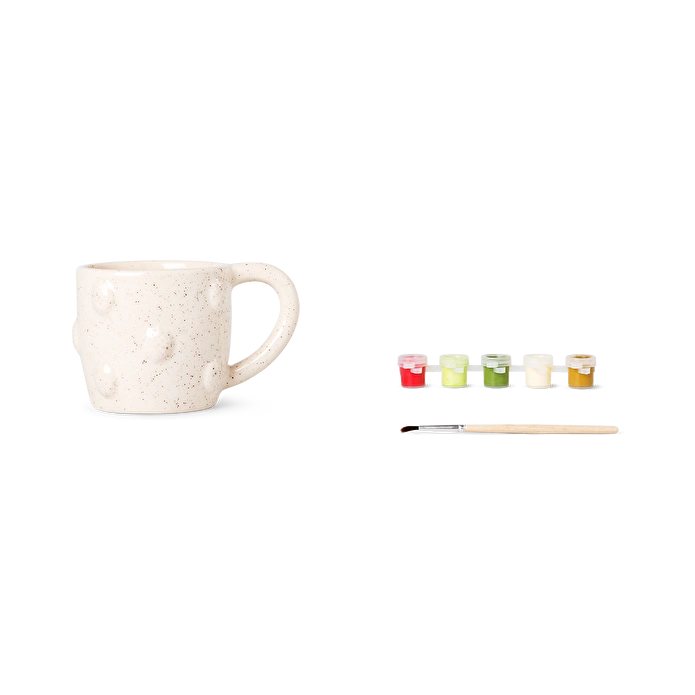 Flying Tiger Copenhagen Kendin Yap Çilek Desenli Seramik Kupa Boyama Seti