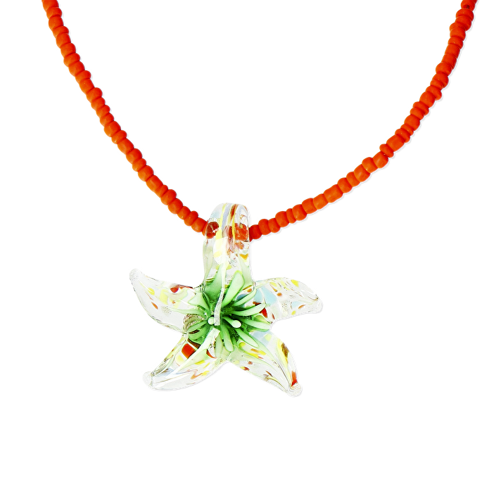 Flying Tiger Copenhagen İncili Cam Yıldız Detaylı Kolye