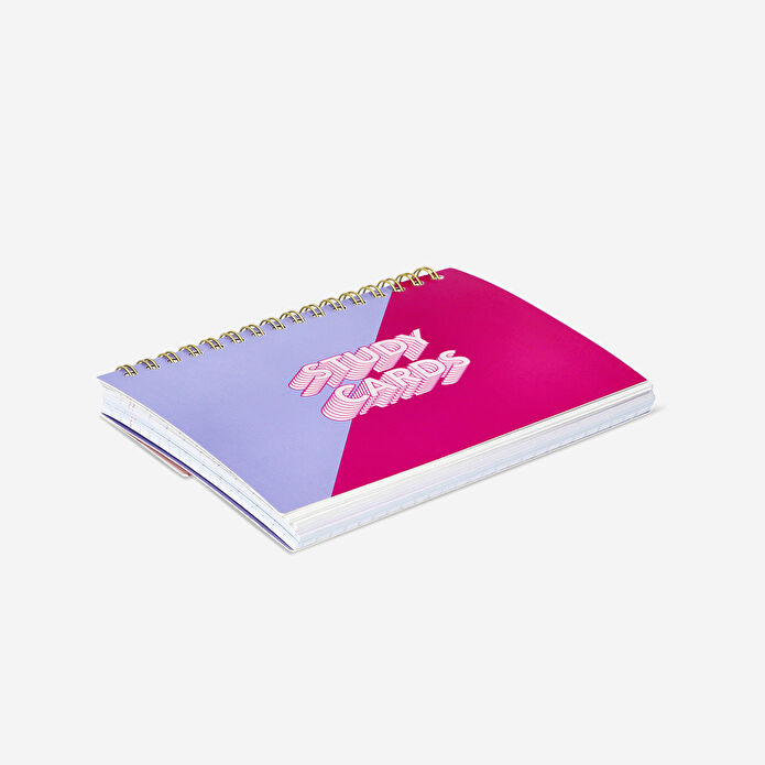 Flying Tiger Copenhagen Pembe Spiralli Çalışma Kartı Defteri