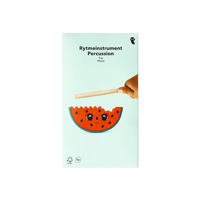 Flying Tiger Copenhagen Kırmızı Ahşap Karpuz Şeklinde Vurmalı Çalgı