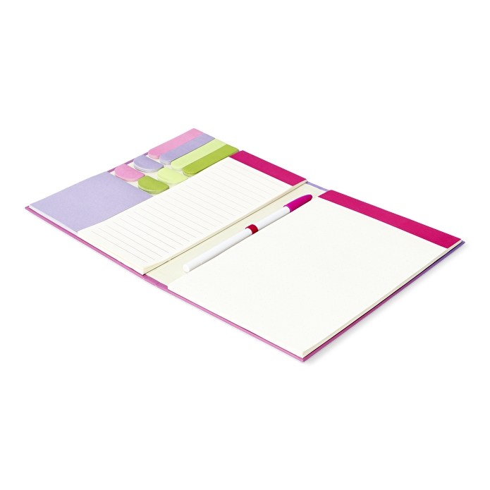 Flying Tiger Copenhagen Kalemli ve Yapışkan Not Kağıtlı Pembe Not Defteri Seti