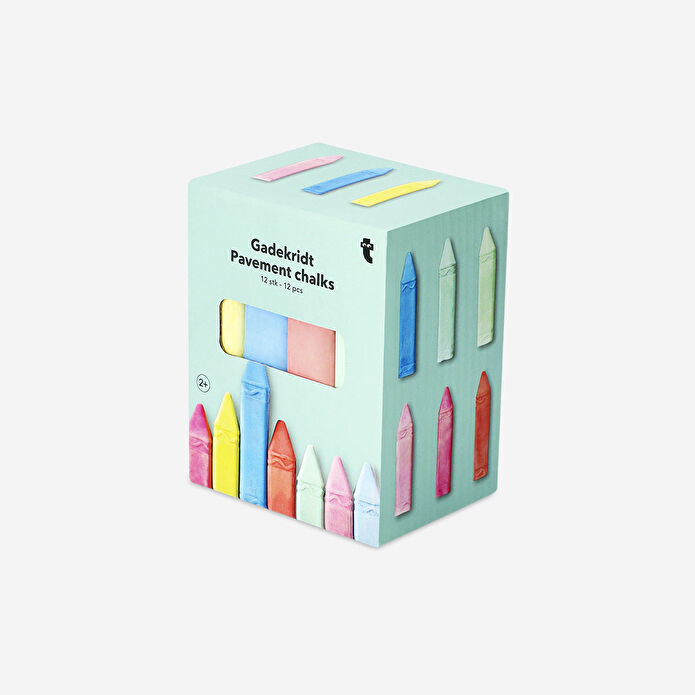 Flying Tiger Copenhagen 12'li Çok Renkli Kaldırım Tebeşiri Seti