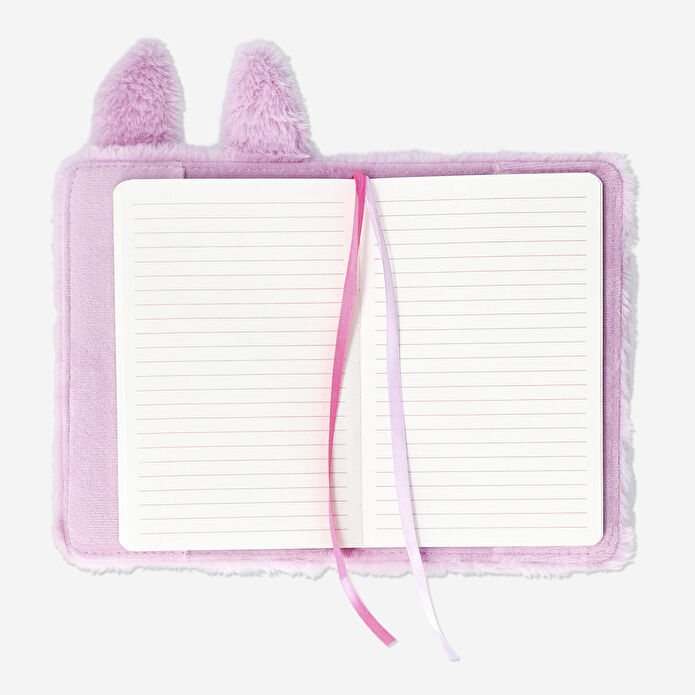 Flying Tiger Copenhagen Pembe Peluş Kedi Kaplamalı Defter