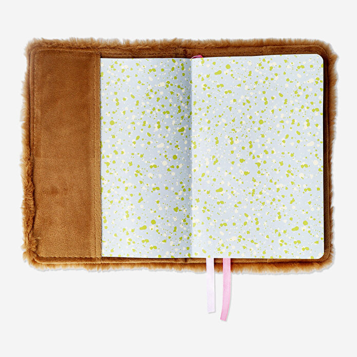 Flying Tiger Copenhagen Kahverengi Peluş Tavşan Kaplamalı A5 Defter