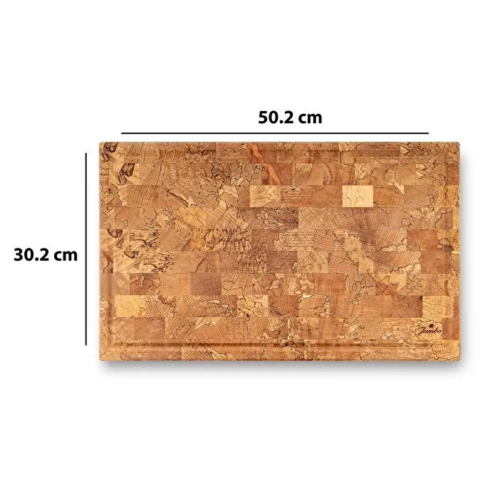 Jumbo Rustik Natural Kesme Tahtası 50x30 cm