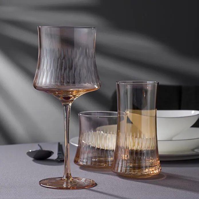 Jumbo Sandy Amber 6'lı Kadeh Takımı