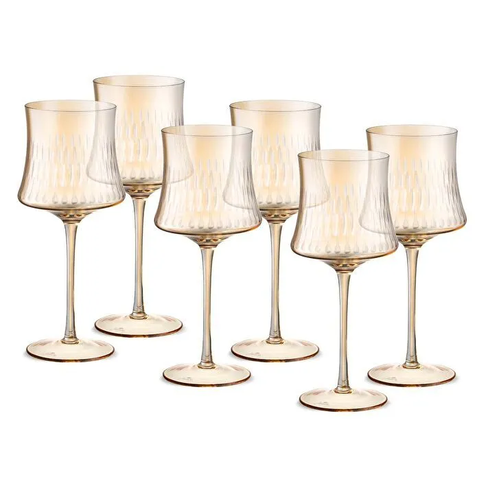Jumbo Sandy Amber 6'lı Kadeh Takımı