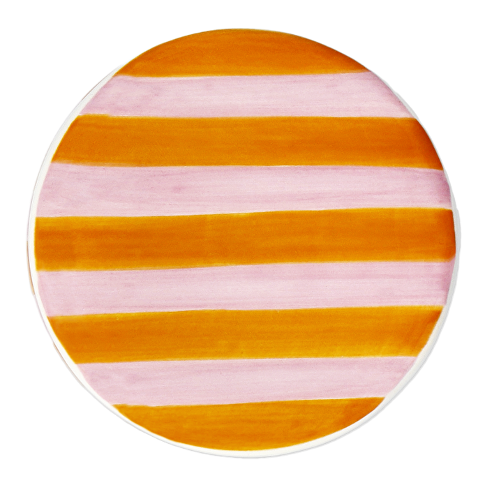 Flying Tiger Copenhagen Pembe Turuncu Kapaklı Seramik Kavanoz