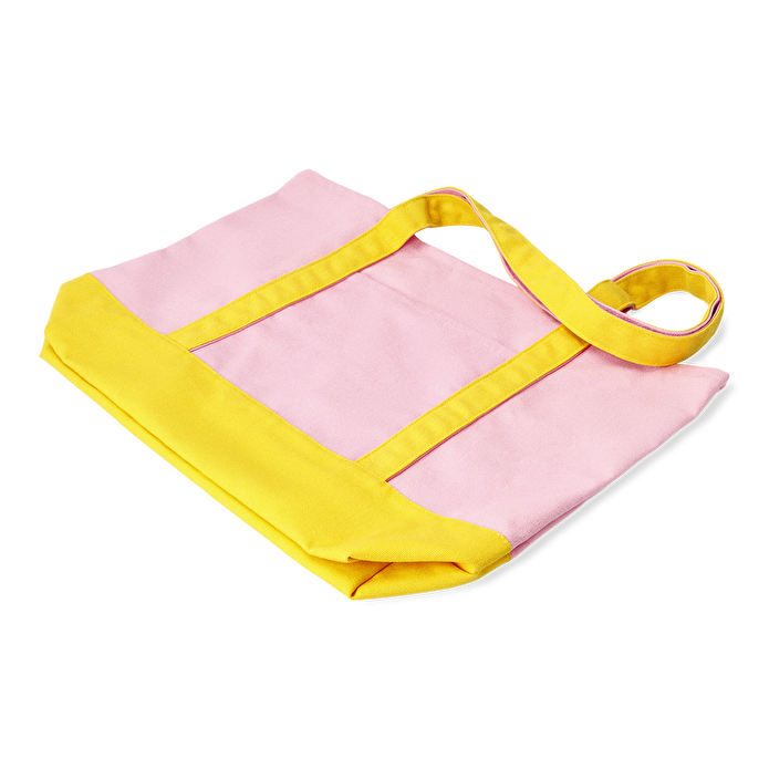 Flying Tiger Copenhagen Pembe Sarı Bez Çanta