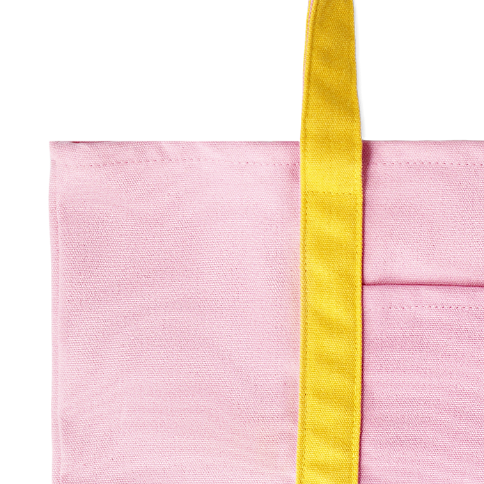 Flying Tiger Copenhagen Pembe Sarı Bez Çanta