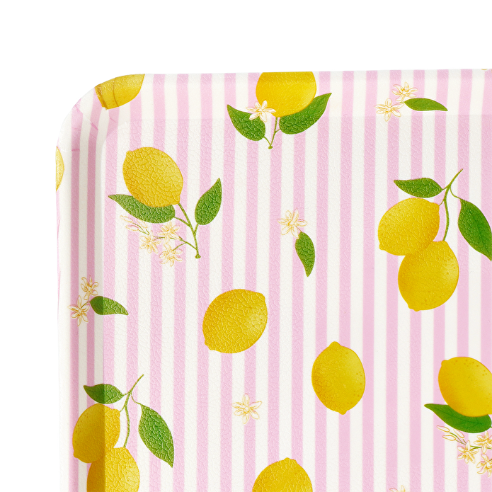 Flying Tiger Copenhagen Sarı Limon Desenli Küçük Tepsi