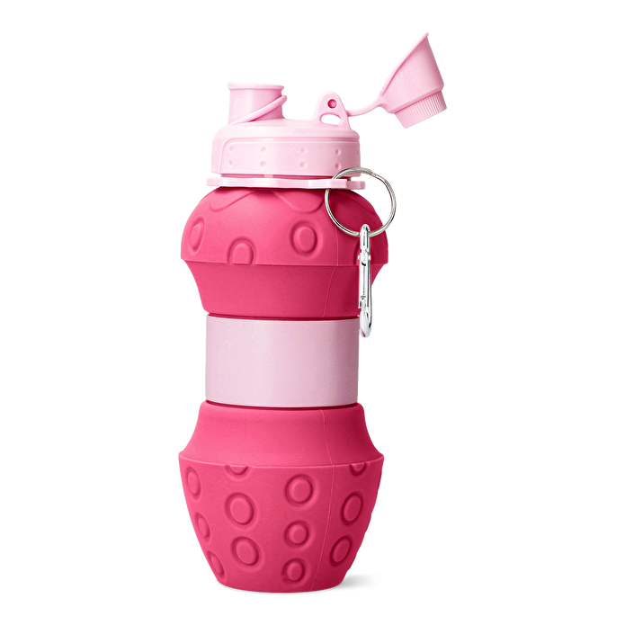 Flying Tiger Copenhagen Pembe Cupcake Şekilli Katlanabilir Silikon Matara