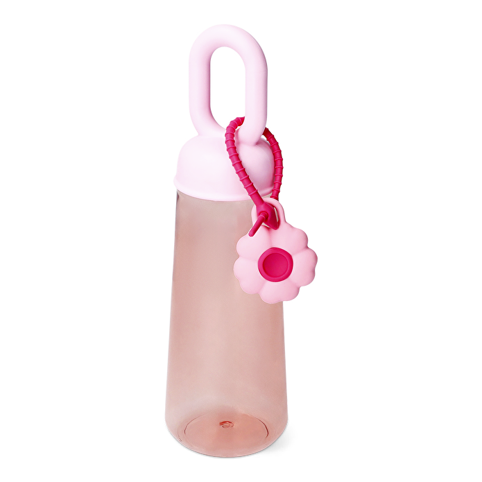 Flying Tiger Copenhagen Pembe Çiçek Detaylı Plastik Matara