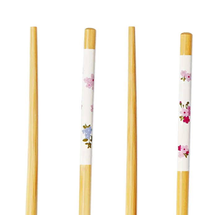 Flying Tiger Copenhagen 2'li Bahar Çiçekleri Desenli Bambu Chopstick
