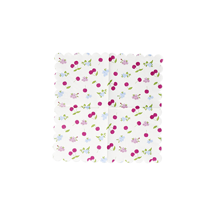 Flying Tiger Copenhagen 16'lı Kiraz Desenli Bej Peçete