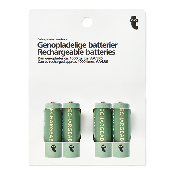 Flying Tiger Copenhagen AA 4'lü Şarj Edilebilir Pil - 1.5V