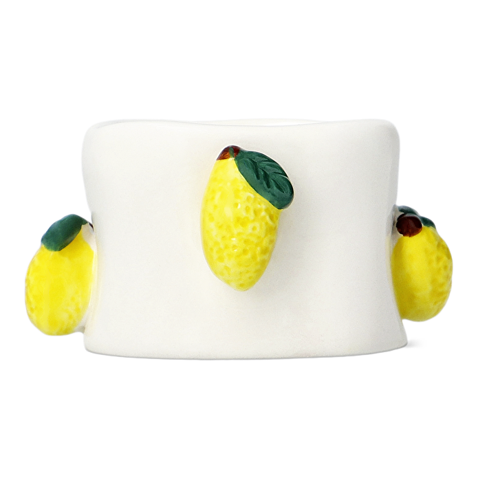 Flying Tiger Copenhagen Sarı Limon Detaylı Seramik Tealight Mumluk