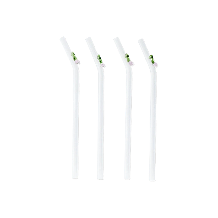 Flying Tiger Copenhagen 4'lü Kiraz Detaylı Cam Pipet