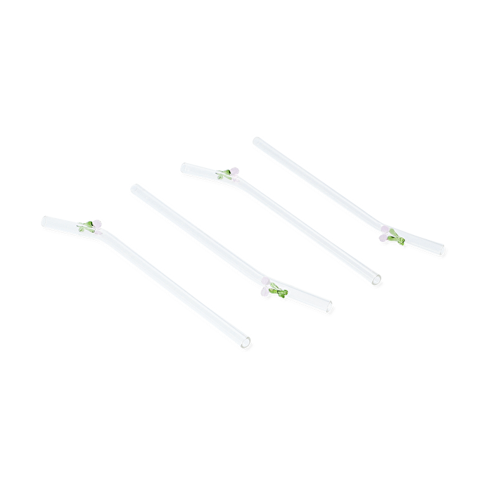 Flying Tiger Copenhagen 4'lü Kiraz Detaylı Cam Pipet