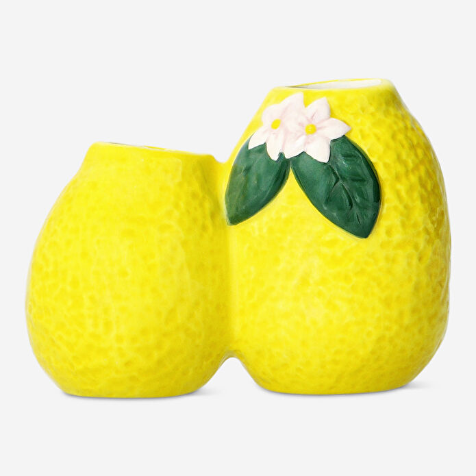 Flying Tiger Copenhagen 2'li Sarı Limon Şeklinde Seramik Vazo