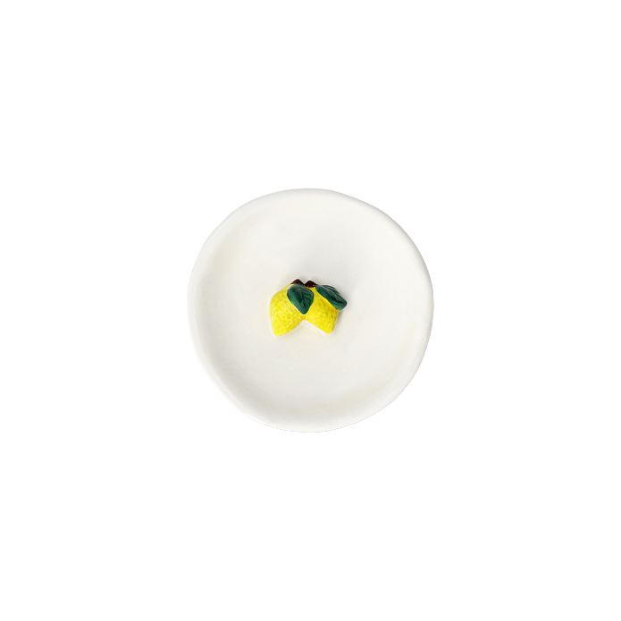 Flying Tiger Copenhagen Limon Detaylı Seramik Küçük Tabak