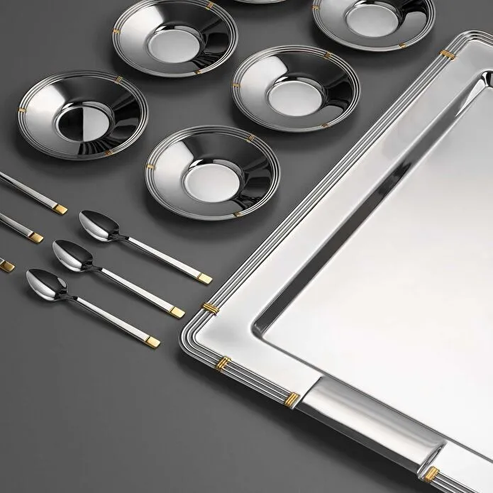 Jumbo 4200 Gold Çelik Çay Seti