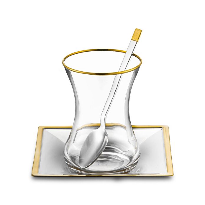 Jumbo Arezzo Gold 40 Parça Çelik Çay Seti