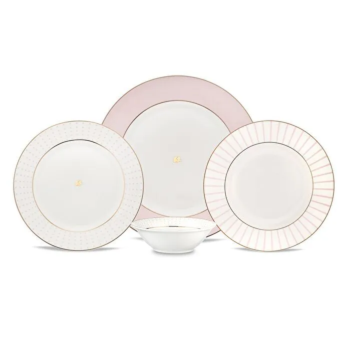 Jumbo Navy 24 Parça 6 Kişilik Yemek Takımı Pink