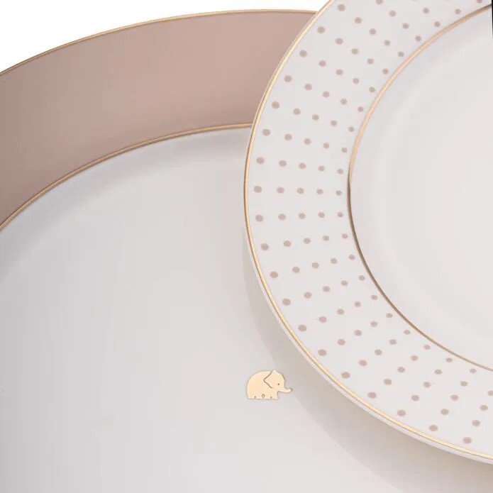 Jumbo Navy 24 Parça 6 Kişilik Yemek Takımı Beıge