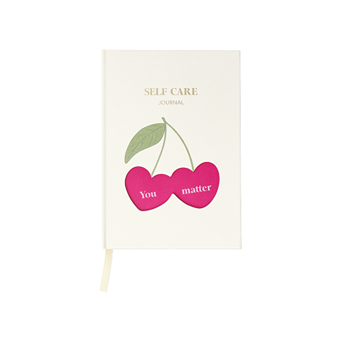 Flying Tiger Copenhagen Kiraz Desenli Beyaz Öz Bakım Günlüğü A5