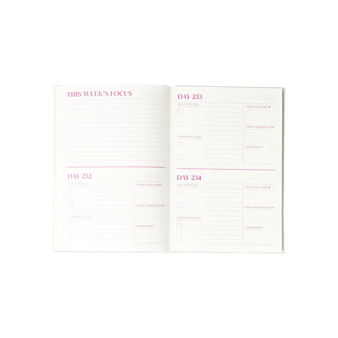 Flying Tiger Copenhagen Kiraz Desenli Beyaz Öz Bakım Günlüğü A5