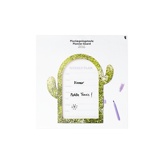 Flying Tiger Copenhagen Kaktüs Şeklinde Çerçeveli Haftalık Planlayıcı