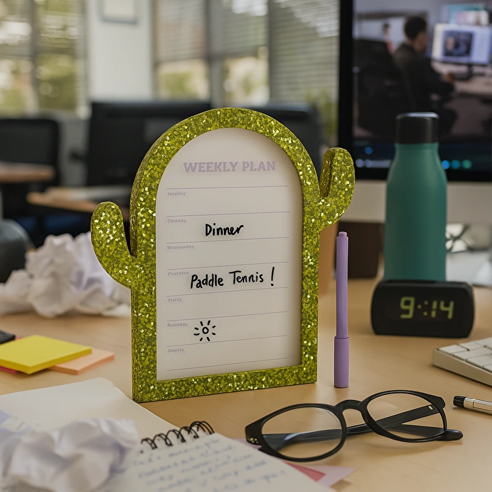 Flying Tiger Copenhagen Kaktüs Şeklinde Çerçeveli Haftalık Planlayıcı