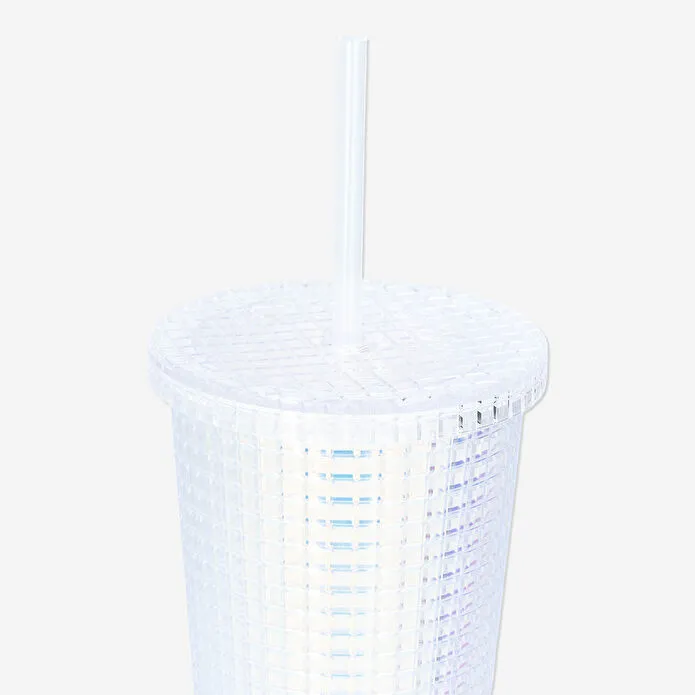 Flying Tiger Copenhagen Beyaz Pipetli Plastik Bardak