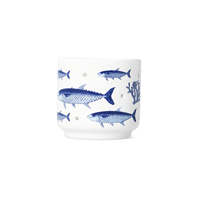 Flying Tiger Copenhagen Balık Desenli Beyaz Tealight Mumluk