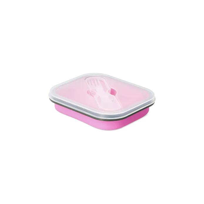 Flying Tiger Copenhagen Pembe Katlanabilir Silikon Beslenme Kabı
