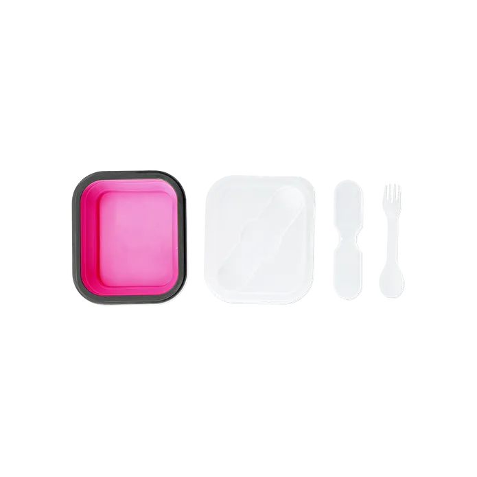 Flying Tiger Copenhagen Pembe Katlanabilir Silikon Beslenme Kabı