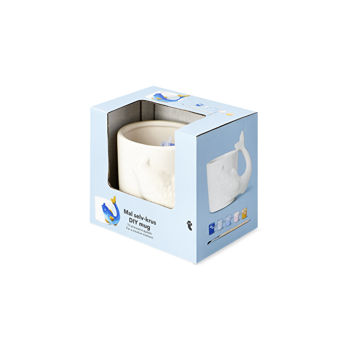 Flying Tiger Copenhagen Kendin Yap Balık Şeklinde Seramik Kupa Boyama Seti