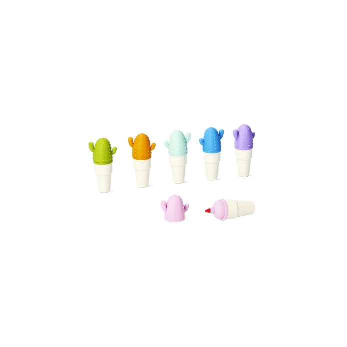 Flying Tiger Copenhagen 6'lı Mini Kaktüs Şeklinde Fosforlu Kalem