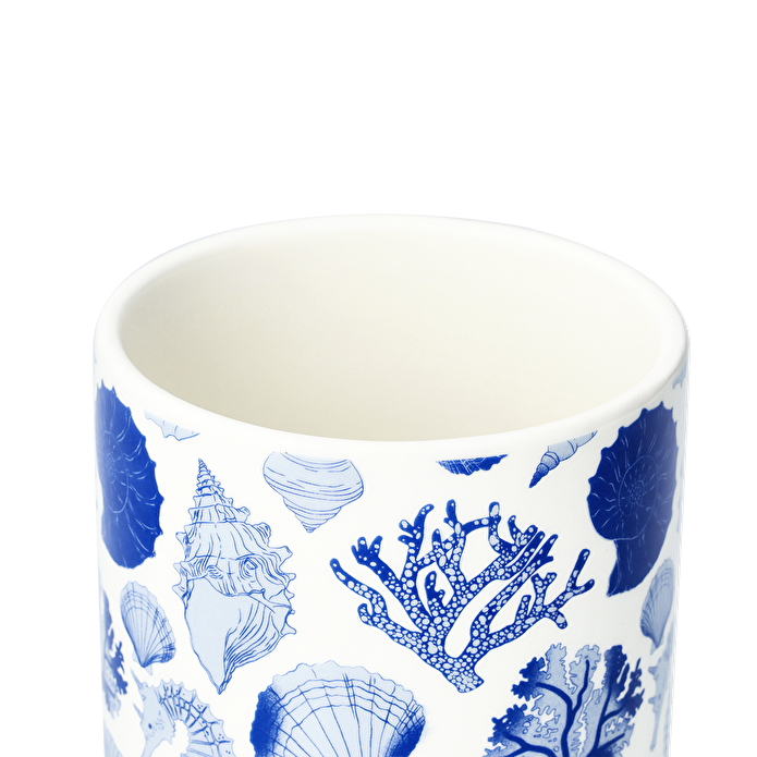 Flying Tiger Copenhagen Mavi Deniz Kabuğu Desenli Seramik Saksı