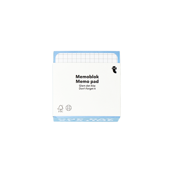 Flying Tiger Copenhagen Mavi Baskılı Bloknot