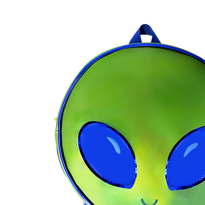 Flying Tiger Copenhagen Yeşil Uzaylı Şeklinde Sırt Çantası
