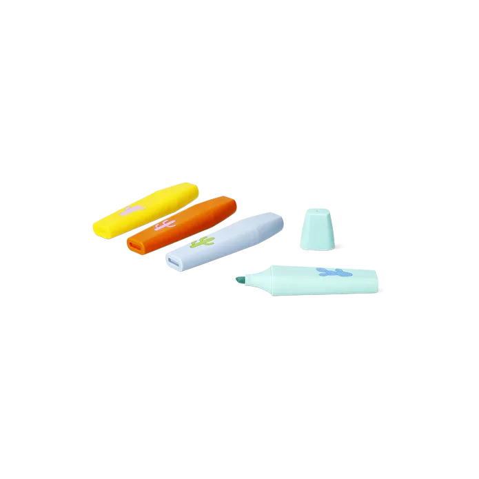 Flying Tiger Copenhagen 4'lü Kaktüs Detaylı Fosforlu Kalem